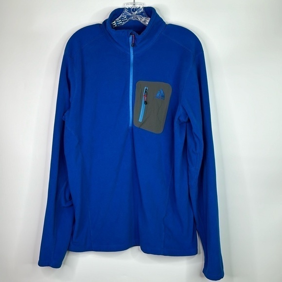 Eddie Bauer First Ascent Blue 1/4 Zip Fleece Sweatshirt Large Tall - Picture 1 of 9